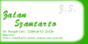 zalan szamtarto business card